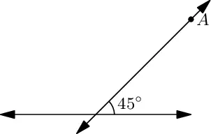 A line through a point having direction.
